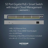 NETGEAR 52-Port PoE Gigabit Ethernet Smart Switch (GS752TP) - Managed,