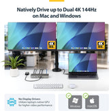 USB-C DOCK-4K Quad MONITOR-100W PD