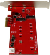 StarTech.com 2x M.2 SATA SSD Controller Card - PCIe - PCI Express M.2