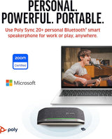 Haut-parleur de conférence portable personnel Bluetooth Poly Sync 20+ (Plantronics) -