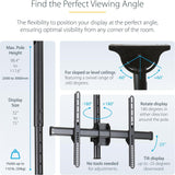 StarTech.com TV Ceiling Mount, Hanging Single Screen Vesa Mount for 32