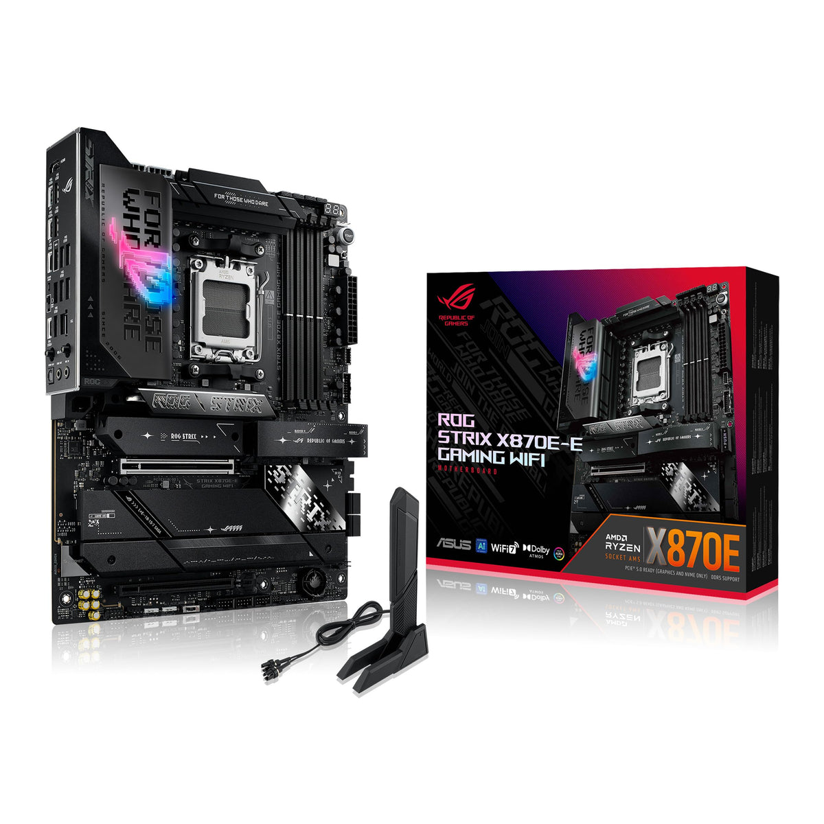 ASUS ROG Strix X870E-E Gaming WiFi AMD AM5 X870 ATX Motherboard 18+2+2