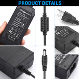 Facmogu 3 Prong DC 12V 3A 36W AC to DC Power Adapter, Desktop Adpater