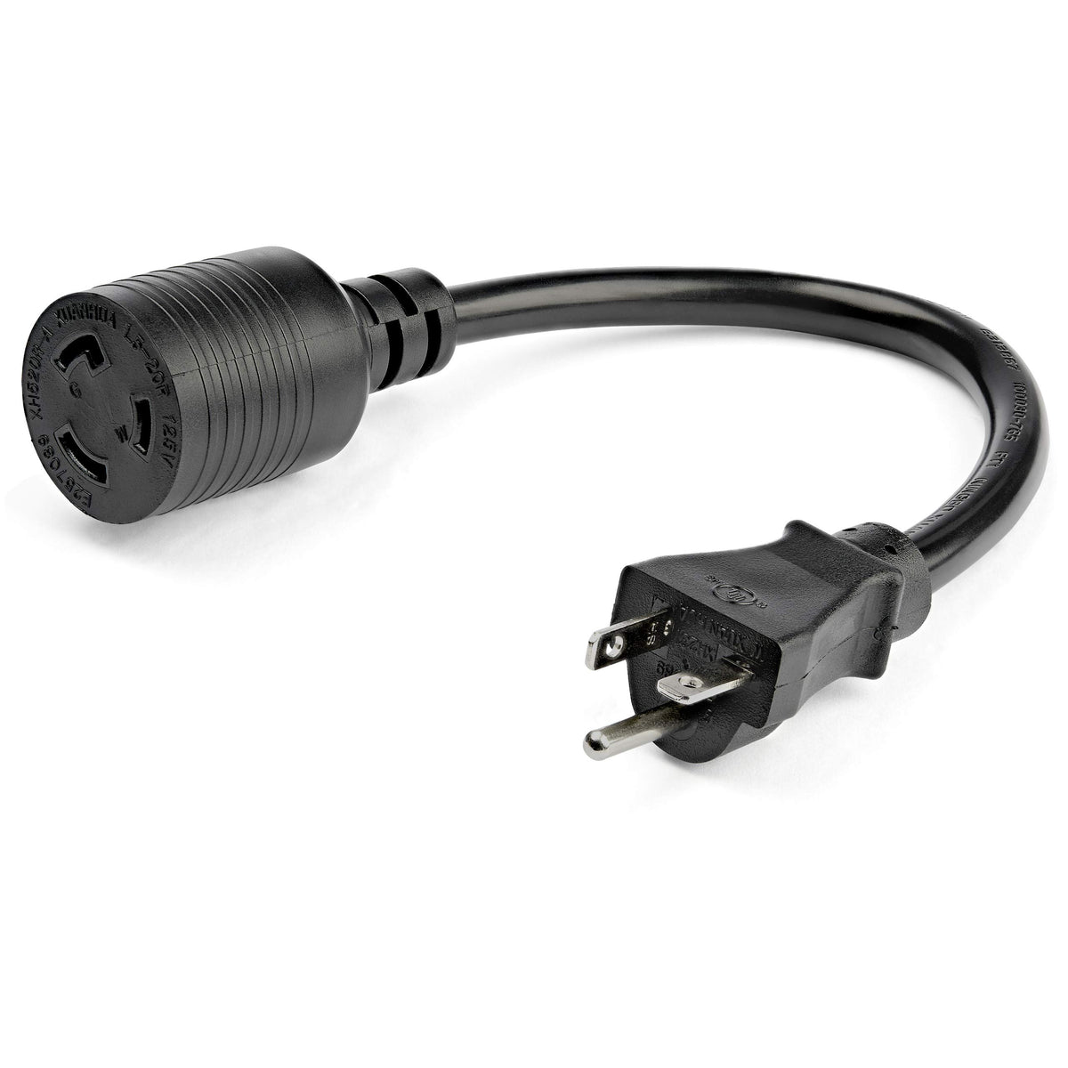 StarTech.com 1ft (30cm) Heavy Duty Extension Cord, NEMA L5-20R to NEMA