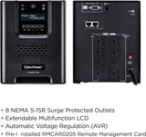 CyberPower PR1500LCDN Smart App Sinewave UPS System, 1500VA/1500W, 8 O