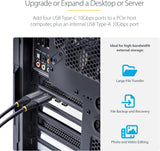 StarTech.com 5-Port USB PCIe Card, USB 3.2 10Gbps, PCI Express Card wi