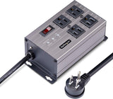 StarTech.com Flat Plug 4-Outlet Heavy Duty Industrial Power Strip 125V