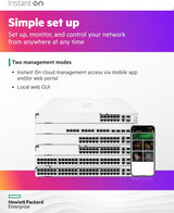 HPE Networking Instant On Switch Series 1960 24-Port Gb Smart-Managed