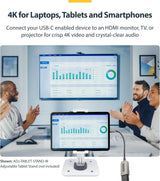 Adaptateur USB-C vers HDMI StarTech, vidéo 4K 60 Hz, HDR10, dongle USB-C vers écran HDMI, compatible USB4/Thunderbolt, convertisseur USB-C vers HDMI