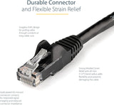 StarTech.com 25ft CAT6 Ethernet Cable - Black CAT 6 Gigabit Ethernet W