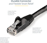 StarTech.com 25ft CAT6 Ethernet Cable - Black CAT 6 Gigabit Ethernet W