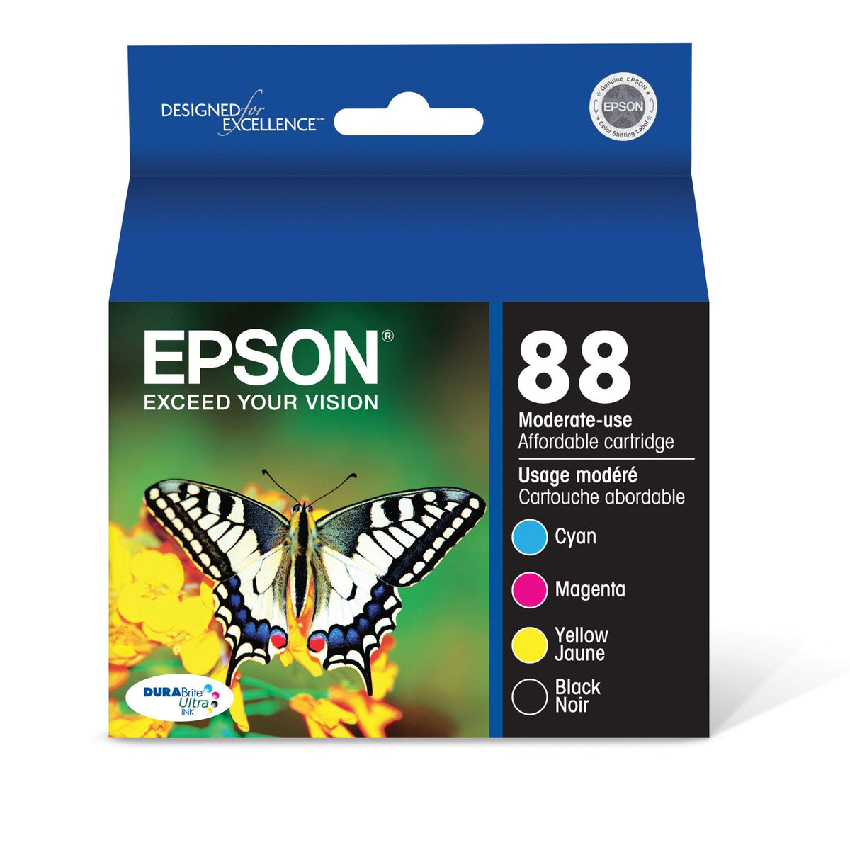 EPSON 88 DURABrite Ultra Ink Black & Color Combo Pack for CX-4400, 445