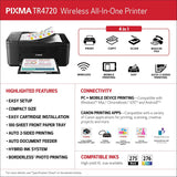 Canon PIXMA TR4720 - All-in-One Wireless Printer for Home Use, Print,