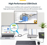 StarTech Dual-Monitor USB-C Docking Station, HDMI, 4K 60HZ, 100W Laptop Charging, 1GBE, Driverless, Multi-Monitor Dock for Windows