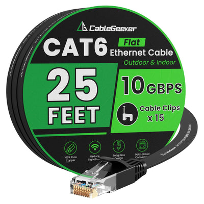 25 FT CAT6A Ethernet Cable - STP AQUA