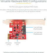 StarTech.com 2 Port PCIe SATA Expansion Card - 6Gbps - Full/Low Profil