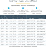 StarTech Magnetic Monitor Privacy Screen for 23.8IN 16:9 Widescreen Display, Removable Filter, ANTI-Glare/Glossy, Blue Light Reducing Screen