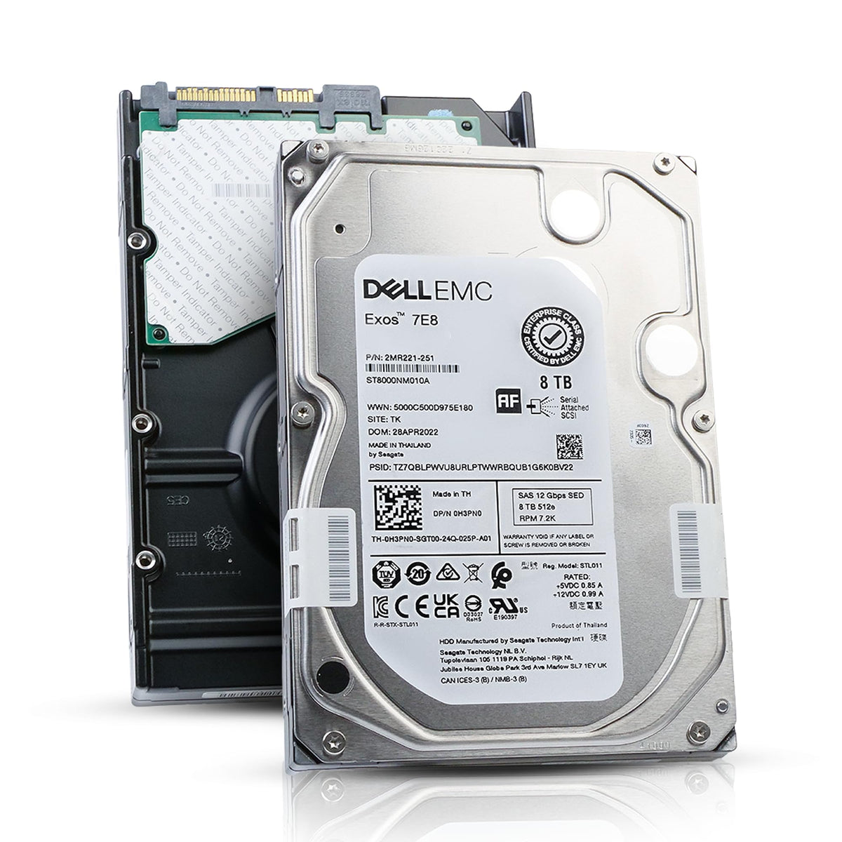Dell/Seagate Exos 7E8 ST8000NM010A 8TB 7.2K RPM SAS 12Gb/s 512e 3.5in