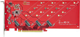 StarTech.com Quad M.2 PCIe Adapter Card, PCIe x16 to Quad NVMe or AHCI