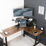 VIVO 43 inch Corner Height Adjustable Cubicle Stand Up Desk Converter,