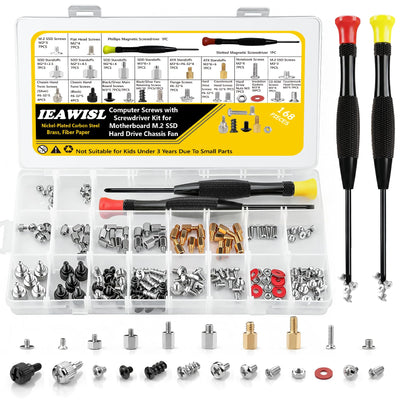 168PCS Computer Screws Kit Motherboard Screw Standoffs for Universal H