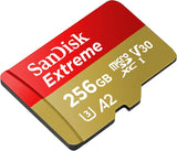 Western Digital SDSQXGN-256G-GN6MN, Extreme GO, Microsdxc UHS-I, 240/160MB/S, V30, Card ONLY, N/JC, 4X6 Blister, Global