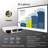 Epson EX5280 3-Chip 3LCD XGA Projector 3800 lumens for Both Color and