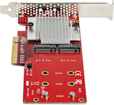 StarTech.com Dual M.2 PCIe SSD Adapter Card - x8 / x16 Dual NVMe or AH