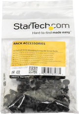 StarTech 50-Pack 10-32 19mm Screws and Square Hole Clip Nuts for 19