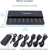 Duplicateur/cloneur/effaceur autonome de clé USB StarTech.com 1 à 15