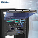 TRENDnet 24-Port Cat6 Unshielded Patch Panel, Wallmount or Rackmount