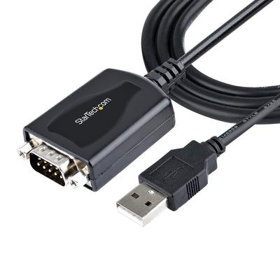 StarTech.com 3ft (1m) USB Serial Cable, DB9 Male RS232 Converter, COM