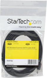 StarTech.com ESATA6 Câble eSATA externe blindé M/M, 1,8 m