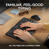Logitech Wave Keys MK670 Combo, Wireless Ergonomic Keyboard with Signa