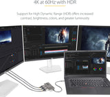 Startech USB C Multiport Adapter Dual Monitor 2x4K DP PD