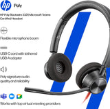 Poly Blackwire 3320 Wired Headset (Plantronics) – Flexible Microphone