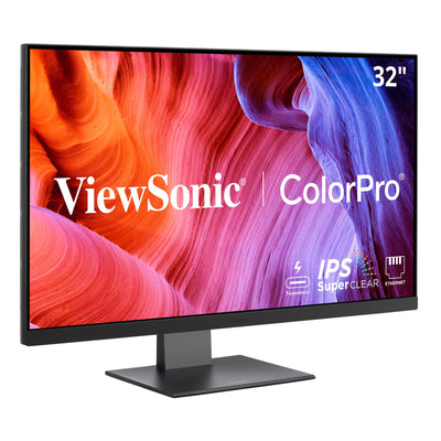 ViewSonic VP3276T-4K 32 Inch 4K UHD IPS Docking Monitor with Thunderbo