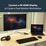 StarTech.com USB C Multiport Adapter, Portable USB-C Dock to 4K HDMI
