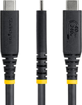 StarTech 3ft (91cm) USB4 Cable, 40Gbps, USB-IF Certified USB-C Cable,