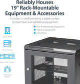 StarTech.com Armoire Réseau 4-Montants 9U Monté Mur avec Tablette 1U, 19