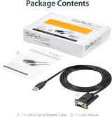 StarTech.com USB to Serial Adapter – Null Modem – FTDI USB UART Chip –