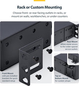 StarTech.com 12-Outlet Rackmount PDU, 1U Server Power Strip, Wide-Spac