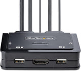 StarTech.com 2-Port Hybrid USB-C HDMI Cable KVM Switch, 4K 60Hz, Compa