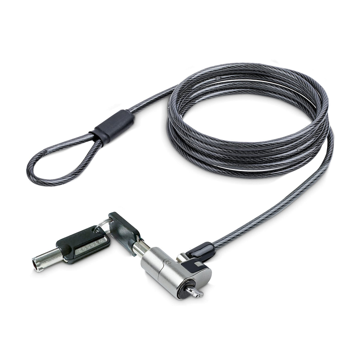 StarTech.com Nano Laptop Cable Lock, 6.6ft (2m), Anti-Theft Keyed Lock