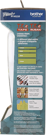 BROTHER PTH110 Easy, Portable Label Maker-Handheld Labeller, Black/Whi