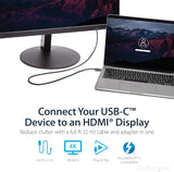 StarTech.com 6ft (2m) USB C to HDMI Cable - 4K 60Hz USB Type C to HDMI