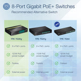 TRENDnet 8-Port Gigabit PoE+ Switch, 8 x Gigabit PoE+ Ports, 16 Gbps S
