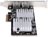 StarTech.com 2-Port 10GbE PCIe Network Adapter Card, Network Card for