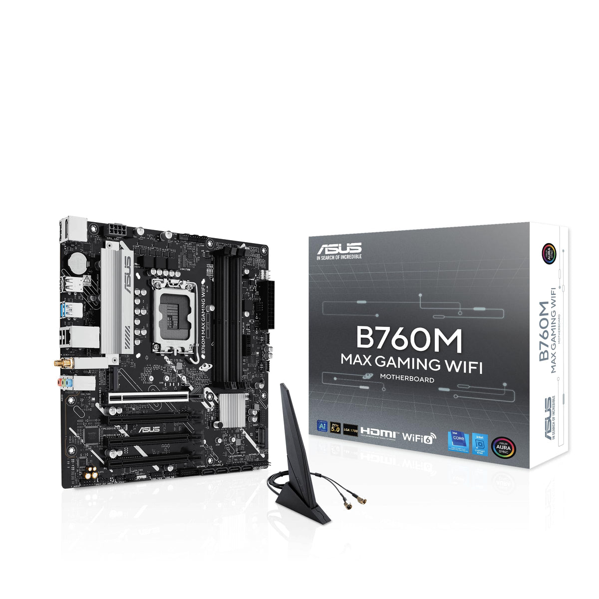 ASUS B760M MAX Gaming WiFi Intel® B760 (LGA 1700) mATX Motherboard, Ad