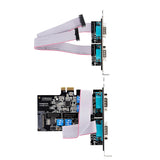 StarTech 4-PORT Serial PCIE Card, Quad-Port PCI Express to RS232/RS422/RS485 (DB9) Serial Card, 16C1050 UART, ESD Protection, Windows/Linux, TAA-Compl